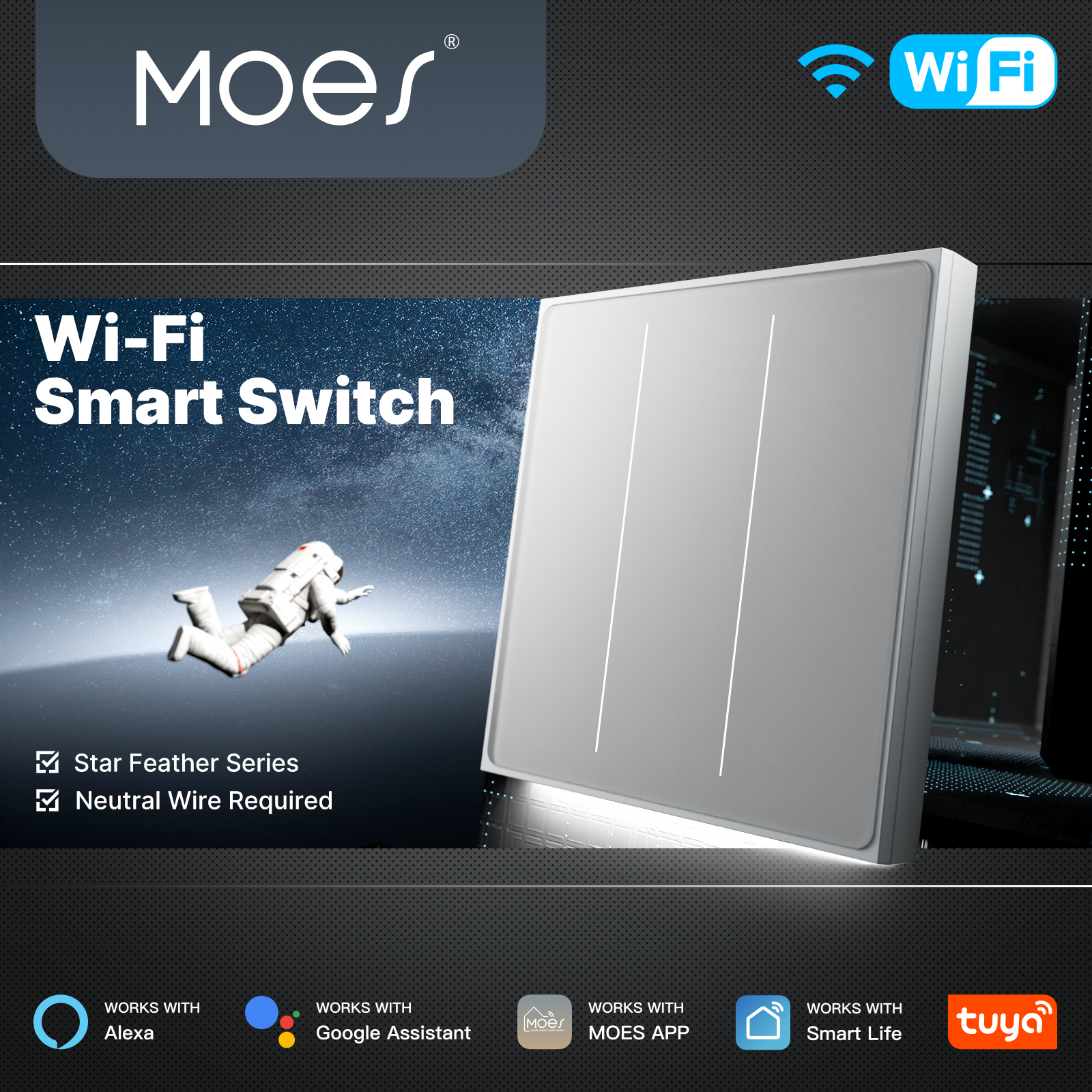 Smart Home Europe - MOES Tuya WiFi Smart Star Feather