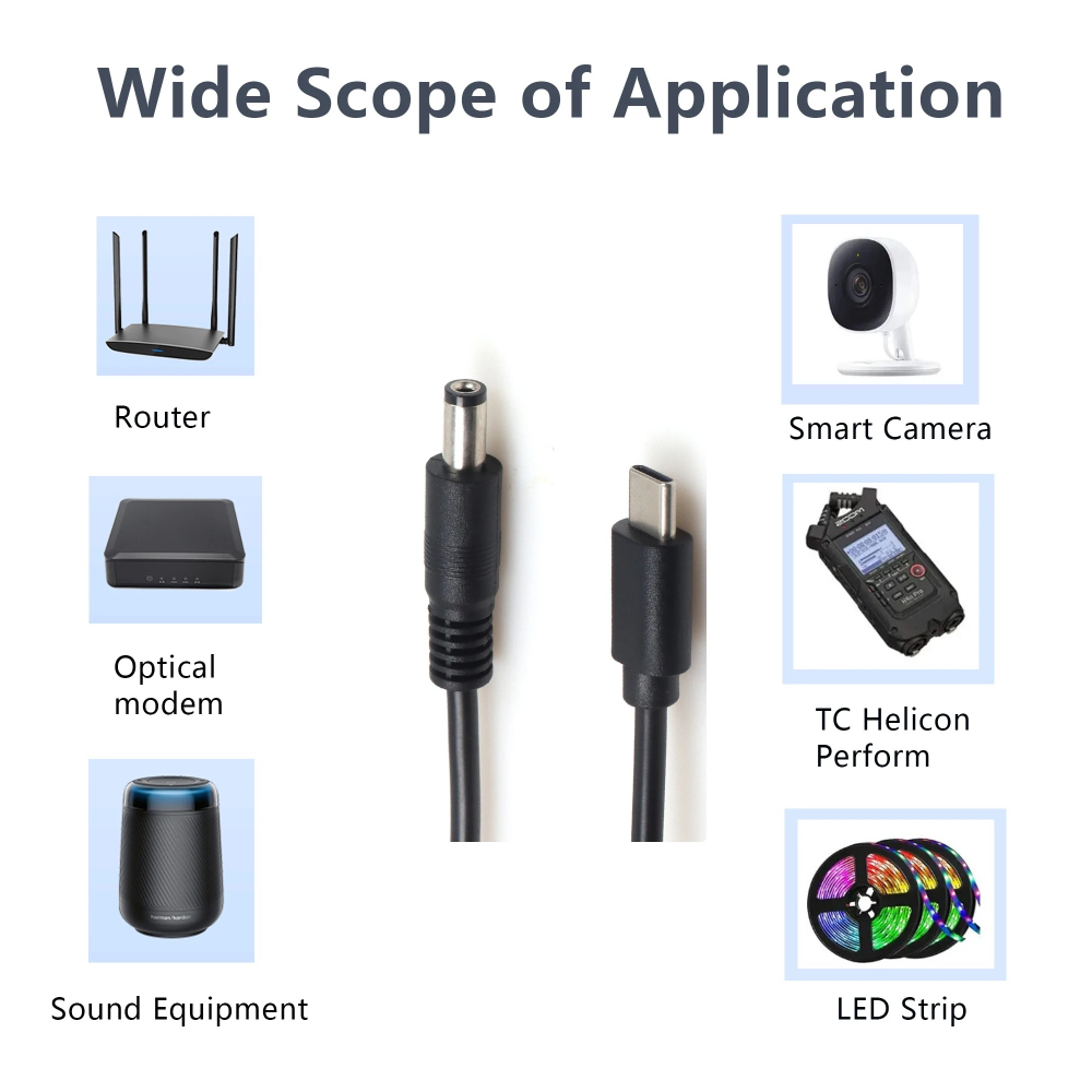 Smart Power Strip - Type C to DC 5.5*2.1mm 12V
