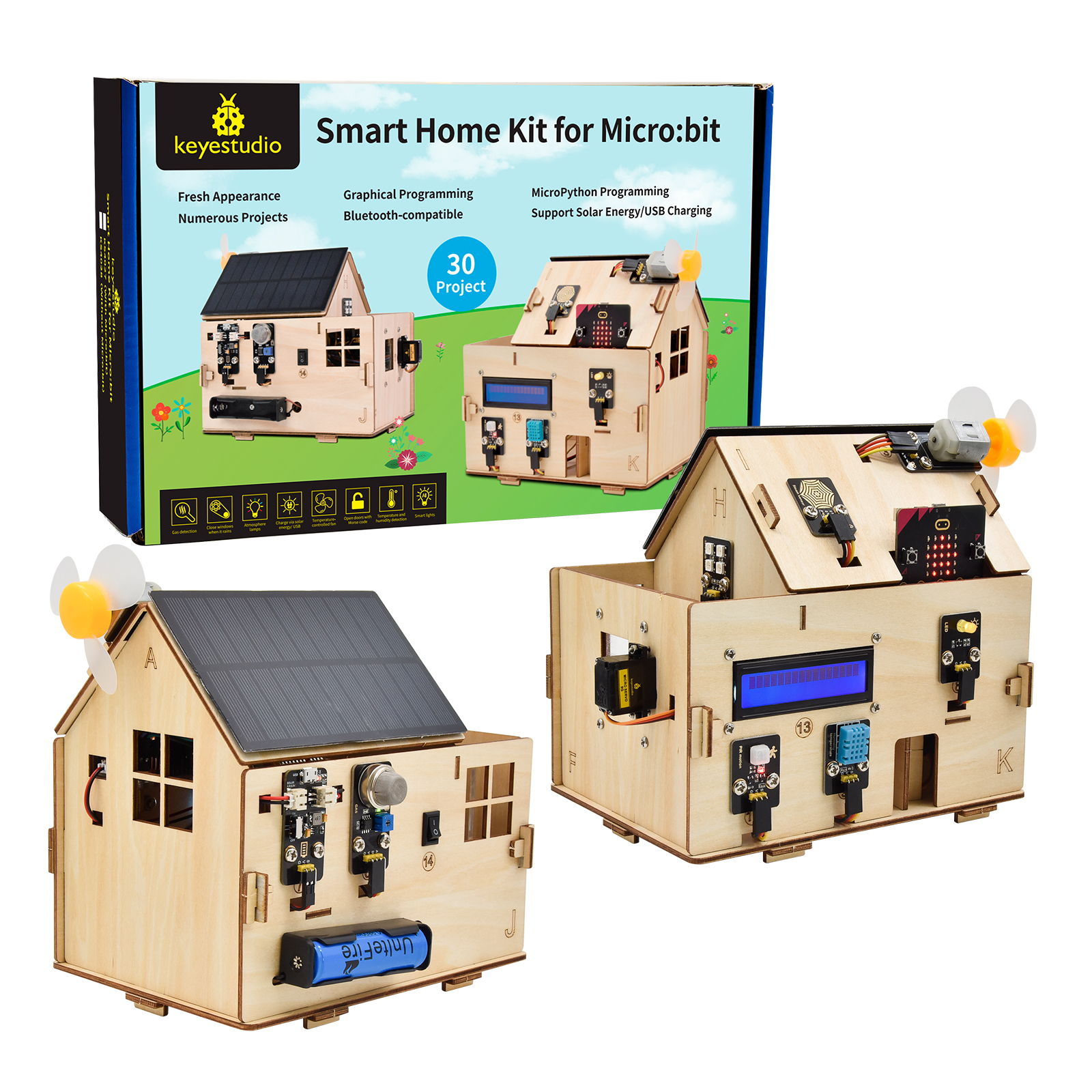 Smart Home Micro Bit - Kidsbits Keyestudio Microbit V2 Starter Kit