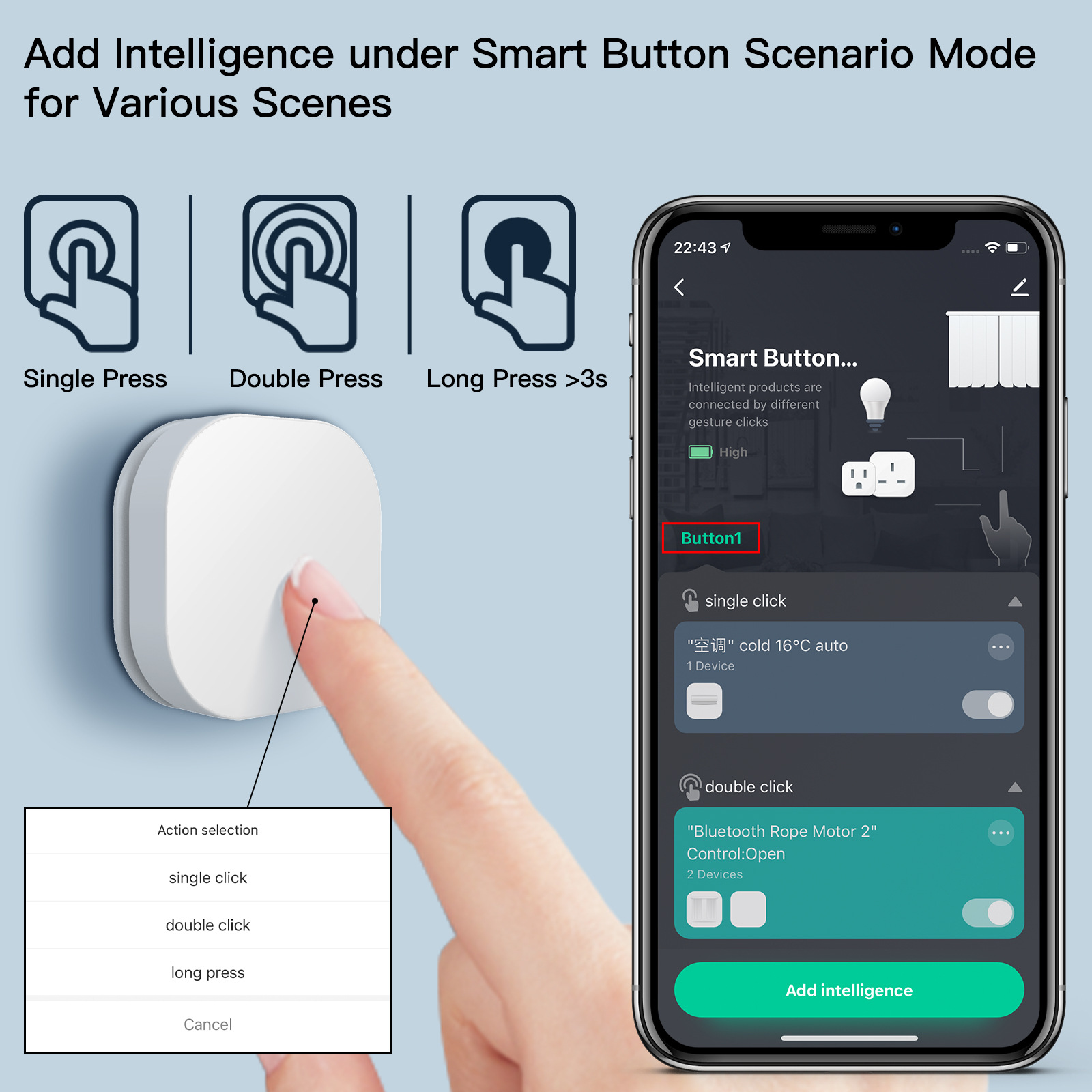 Smart Home Yandex - Mini Wireless Switch ZigBee eWelink APP