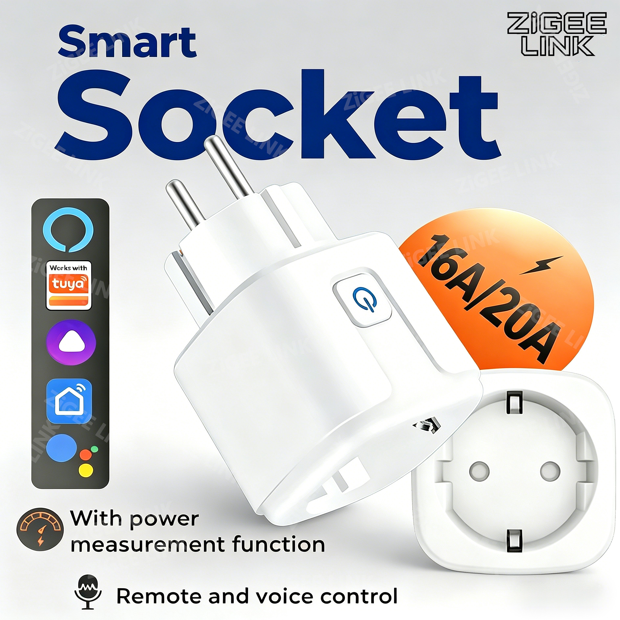 Smart Home Yandex - EU Socket Wifi or Zigbee3.0 Plug