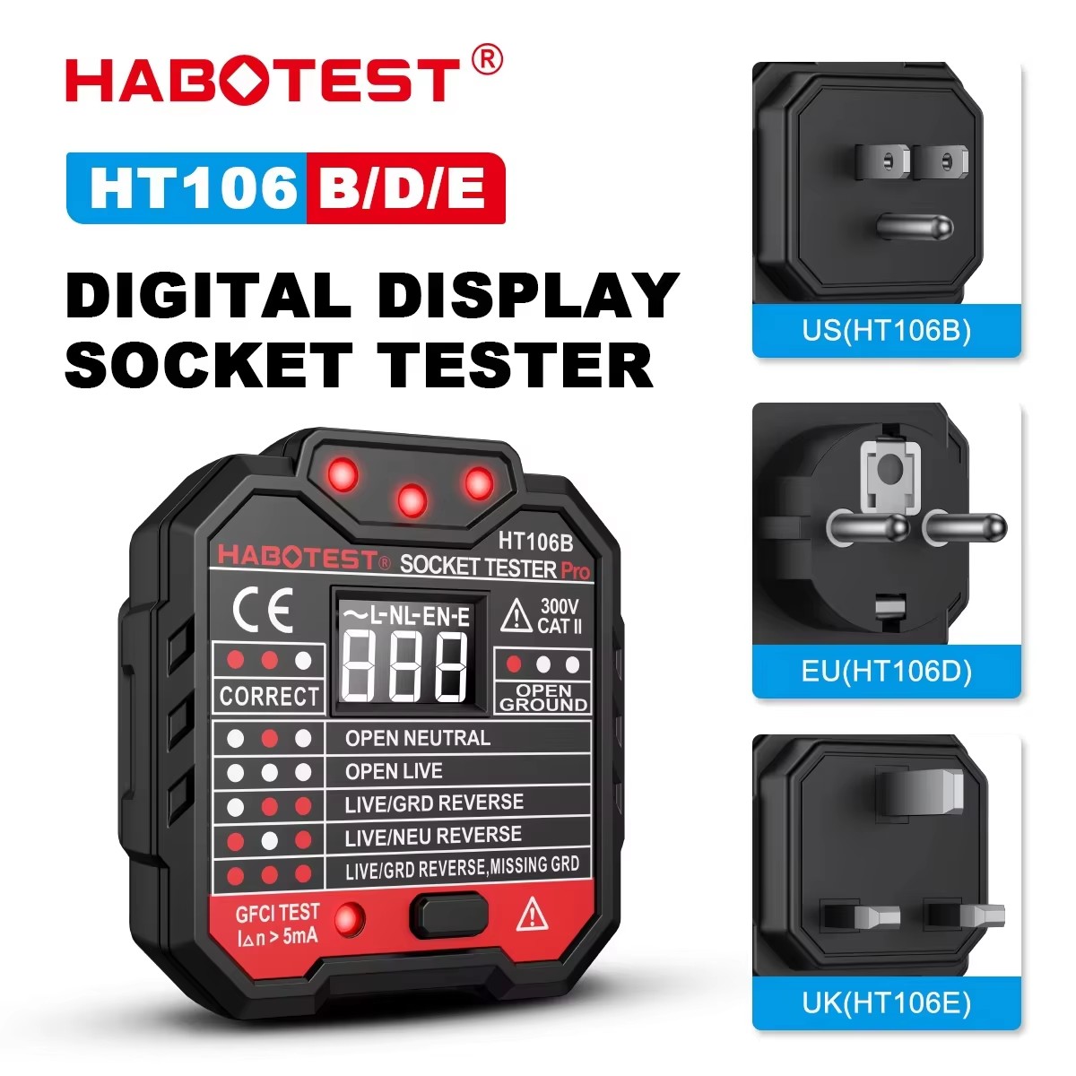HT106 Digital Socket Tester Pr - Smart Home Europe reseña y precio