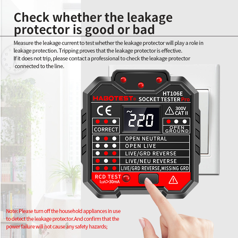 HT106 Digital Socket Tester Pr - Smart Home Europe reseña y precio
