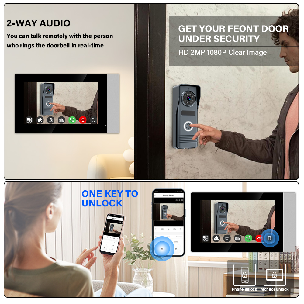 2-Wires Smart Home Tuya Wifi 1 - Smart Home Video Doorbell Enhanced Security With Smart Doorbell reseña y precio