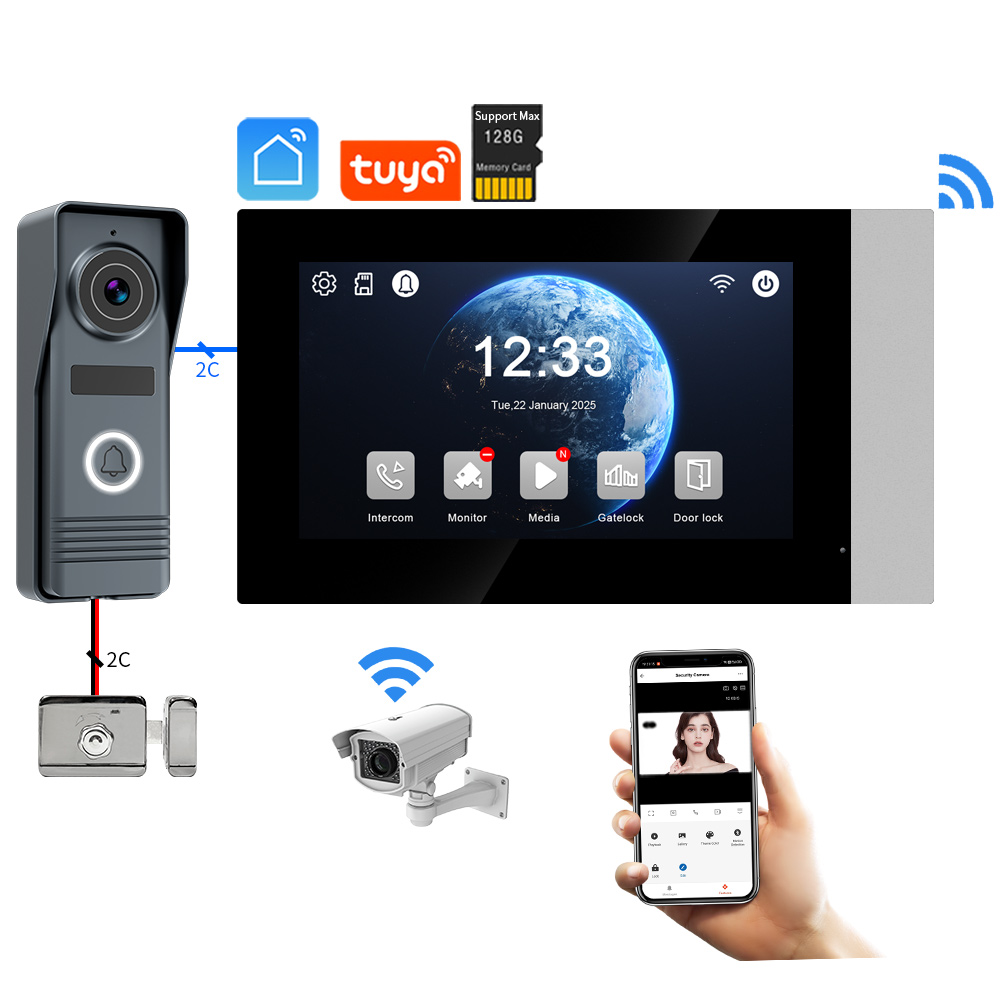 2-Wires Smart Home Tuya Wifi 1 - Smart Home Video Doorbell Enhanced Security With Smart Doorbell reseña y precio