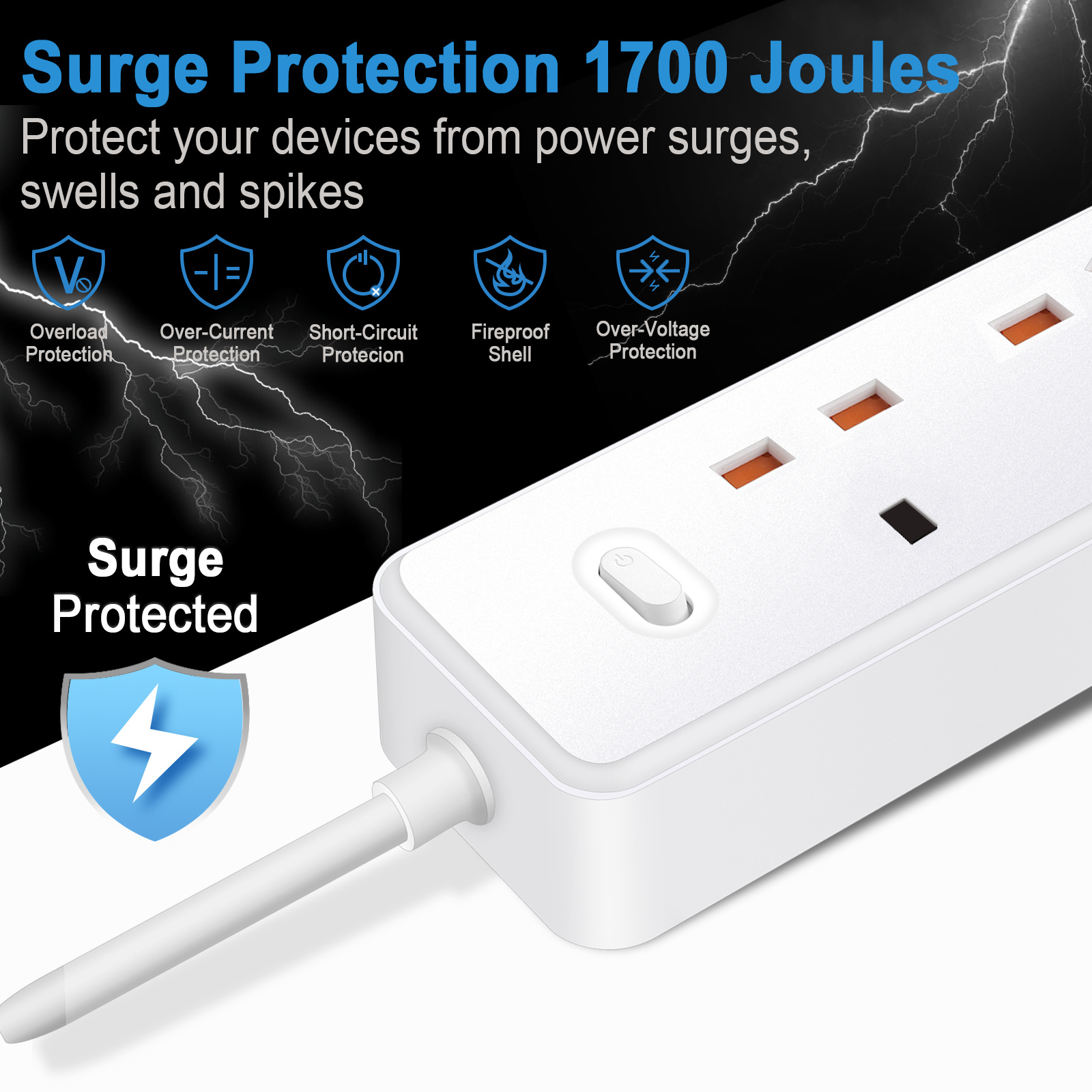 Power Strip Electric Socket UK - Smart Power Strip reseña y precio