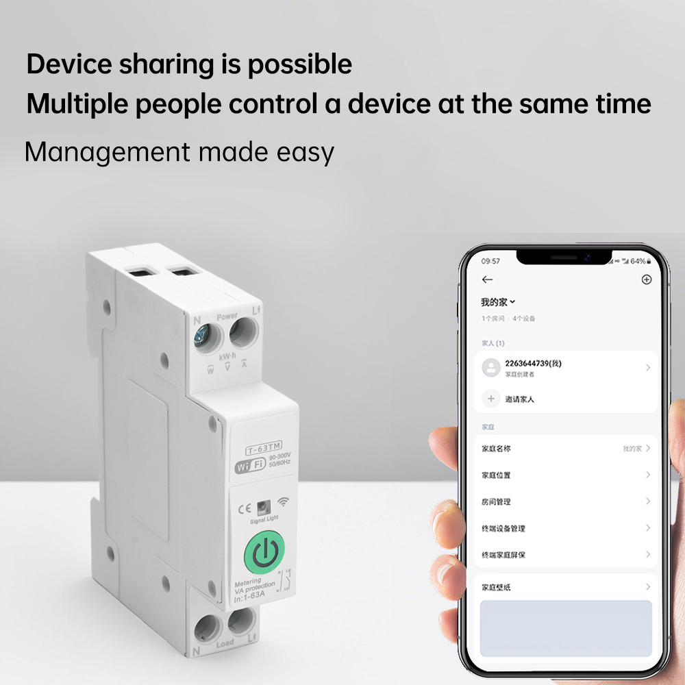 WIFI Smart Circuit Breaker Swi - Smart Home Energy App reseña y precio