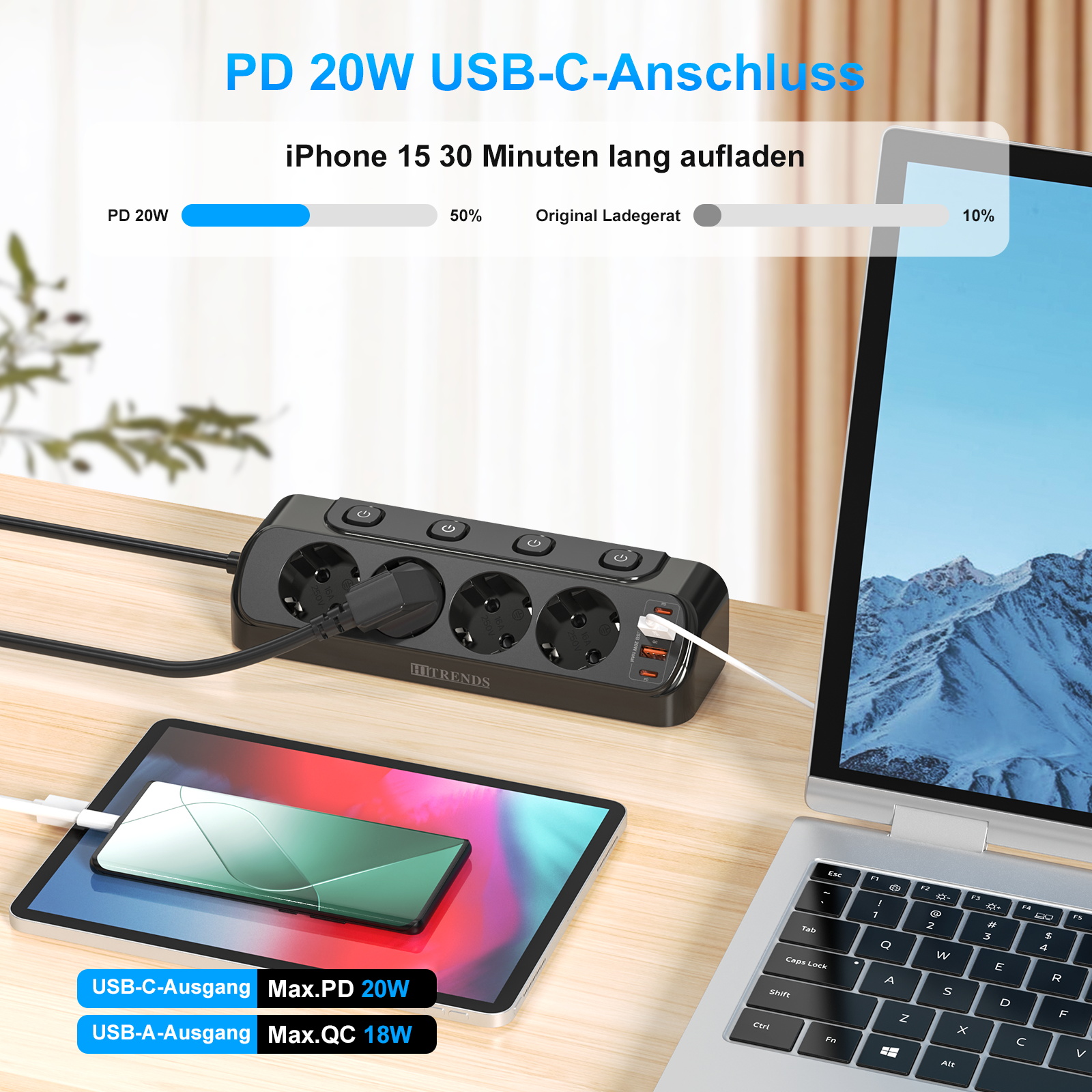 European Desktop Socket multi- - Smart Power Strip reseña y precio