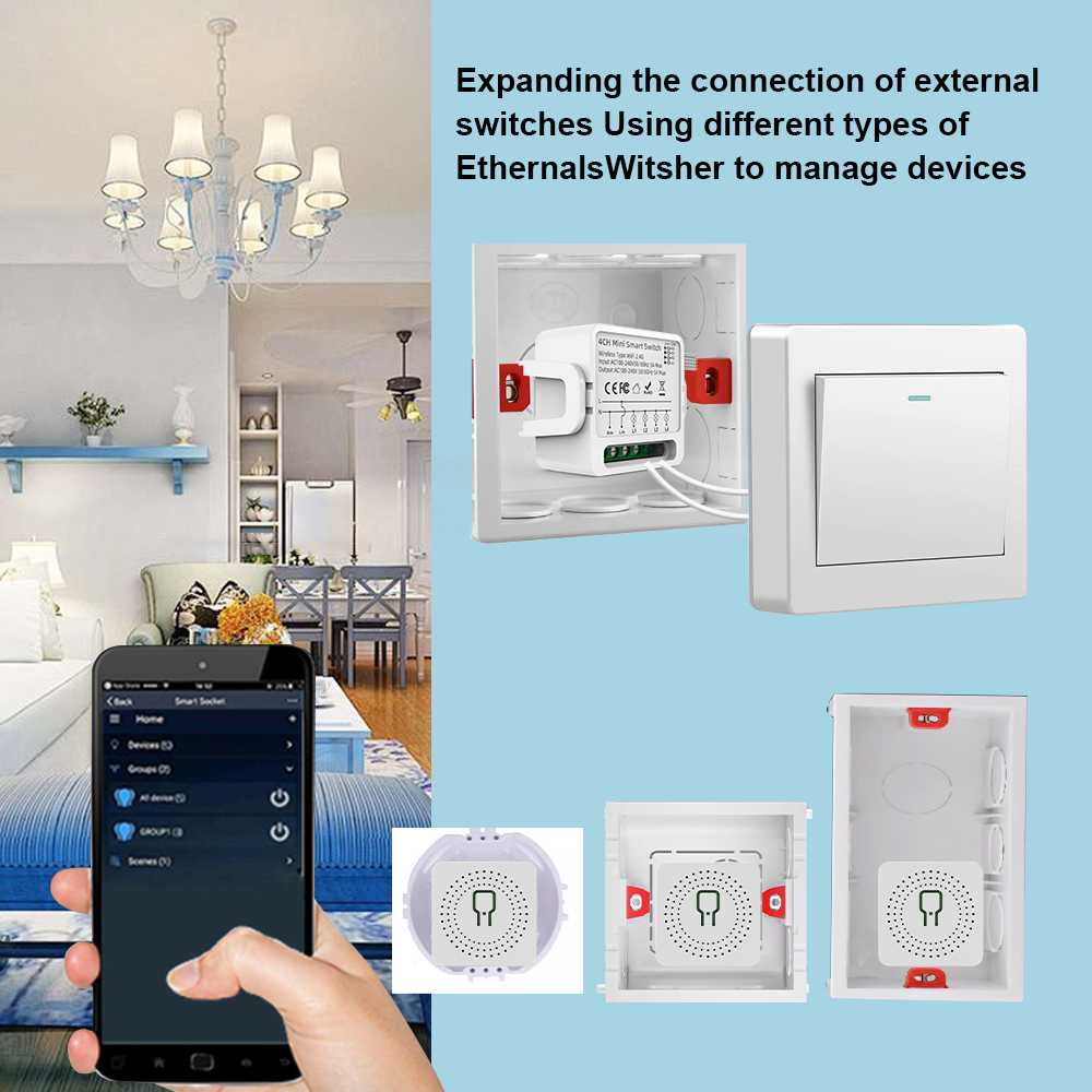 Tuya WiFi Smart Switch 1/2/3/4 - Smart Home Simple reseña y precio