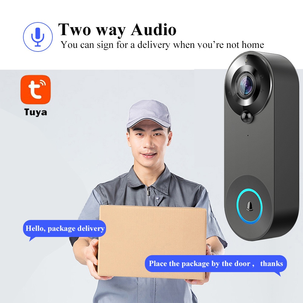 Tuya 1080P Wireless WIFI Doorb - Smart Home Video Doorbell Enhanced Security With Smart Doorbell reseña y precio