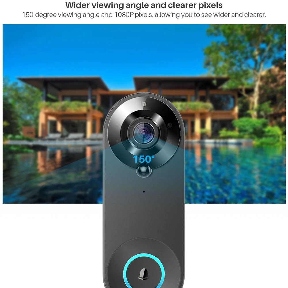 Tuya 1080P Wireless WIFI Doorb - Smart Home Video Doorbell Enhanced Security With Smart Doorbell reseña y precio