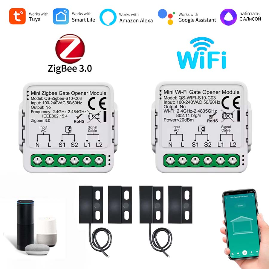 Tuya WIFI/zigbee 3.0 Smart Gar - Smart Home Yandex reseña y precio