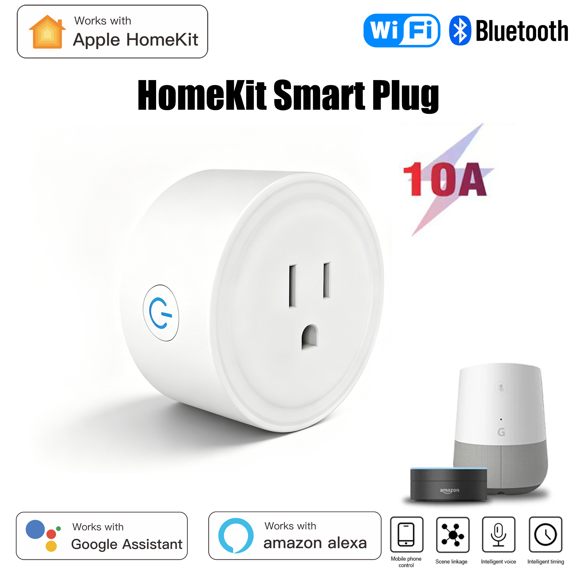 HomeKit US Round Smart Plug 10 - Smart Home Elements reseña y precio