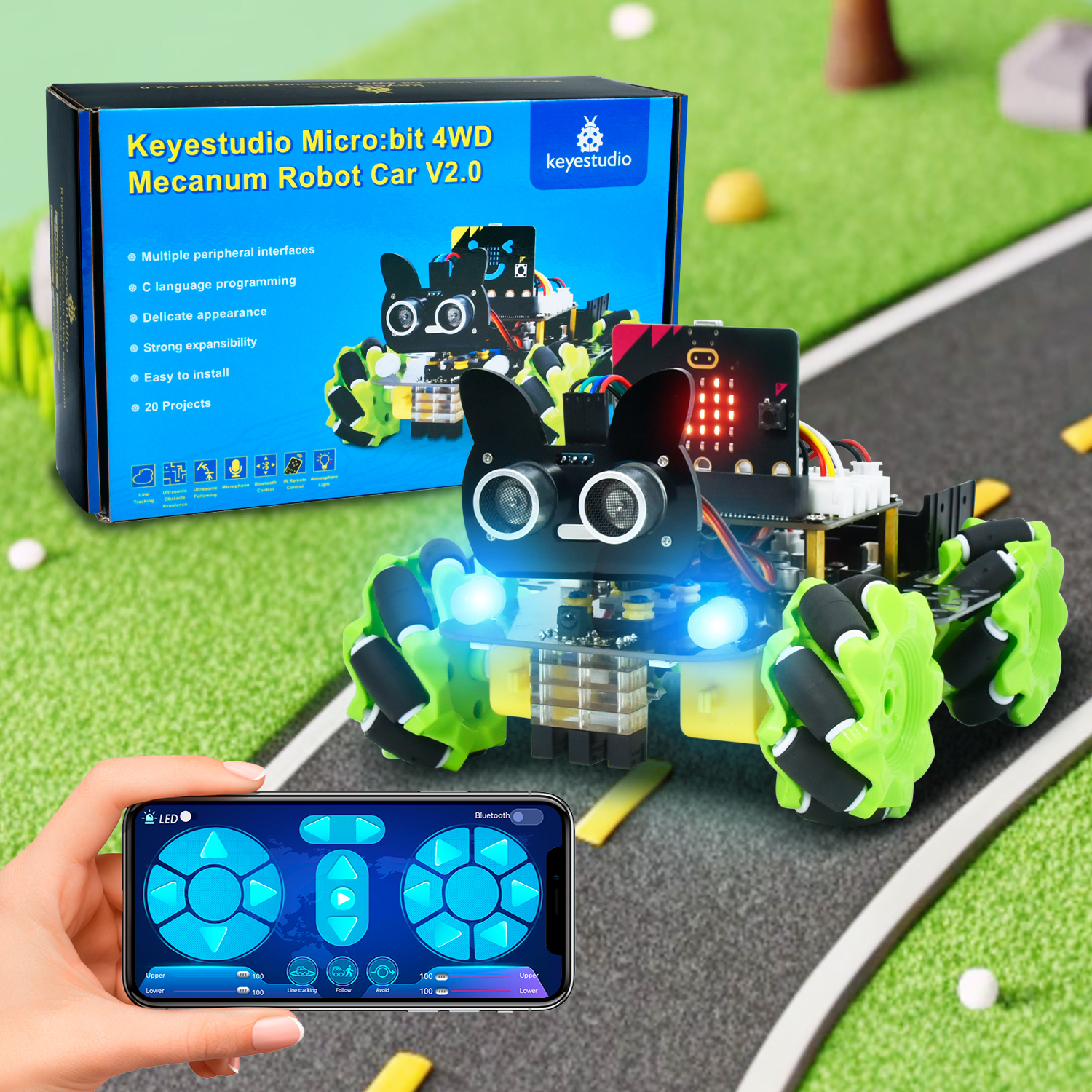 Keyestudio Microbit V2.0 4WD M - Smart Home Micro Bit reseña y precio