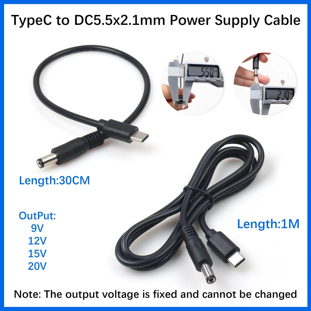 Type C to DC 5.5*2.1mm 12V 20V - Smart Power Strip reseña y precio