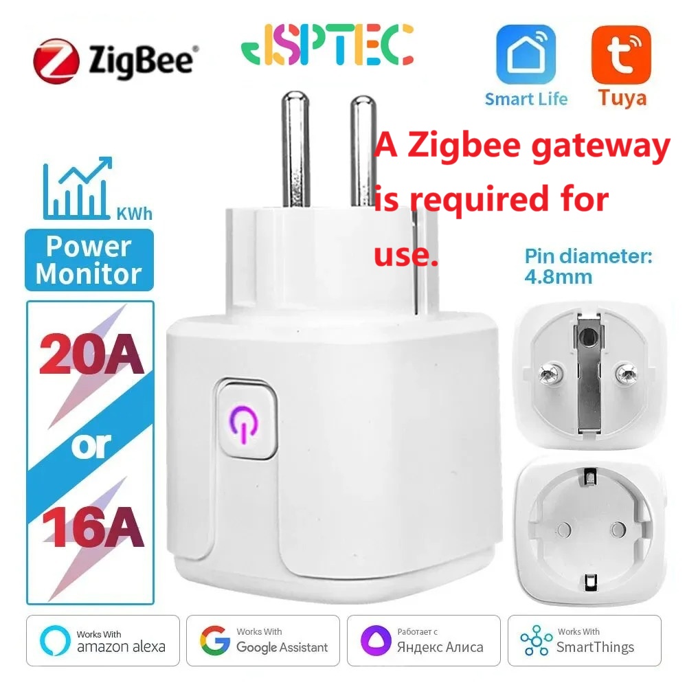 Tuya Zigbee Smart Plug 20A EU  - Smart Home Yandex reseña y precio