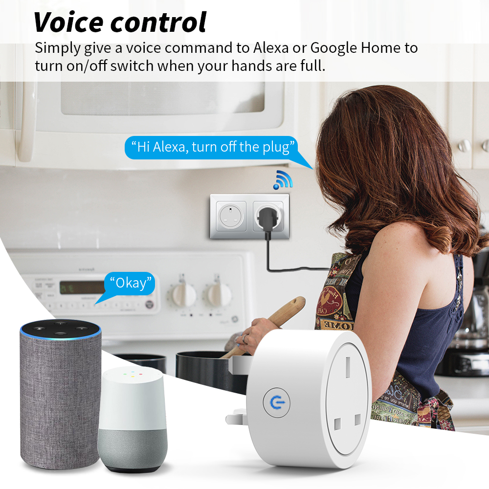 20A Tuya WiFi Smart UK Plug So - Smart Home Energy App reseña y precio