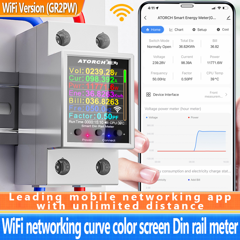 ‌GR2PWS Tuya WiFi Smart Din Ra - Smart Home Energy App reseña y precio