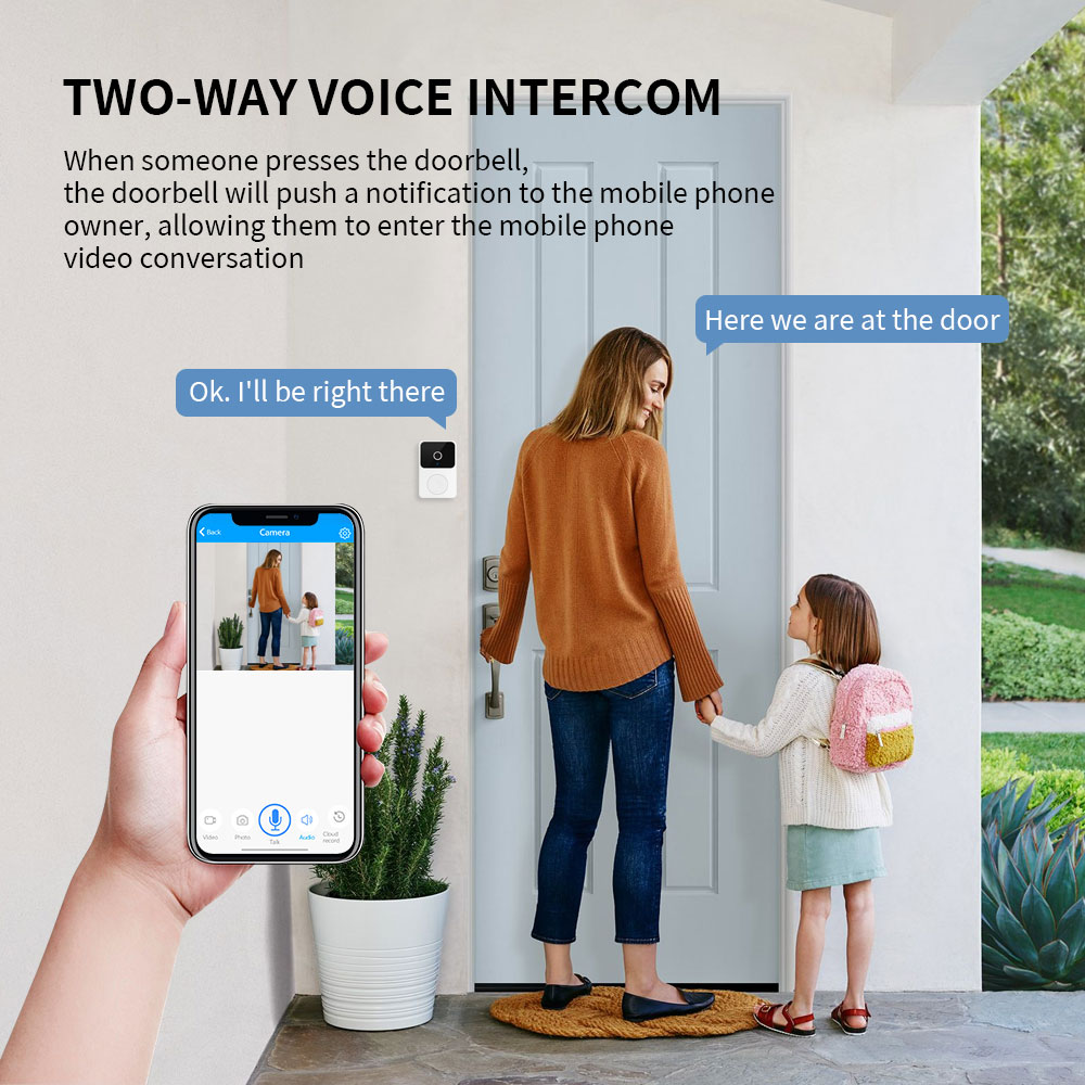 H5 Wireless Smart Video Doorbe - Smart Home Video Doorbell Enhanced Security With Smart Doorbell reseña y precio