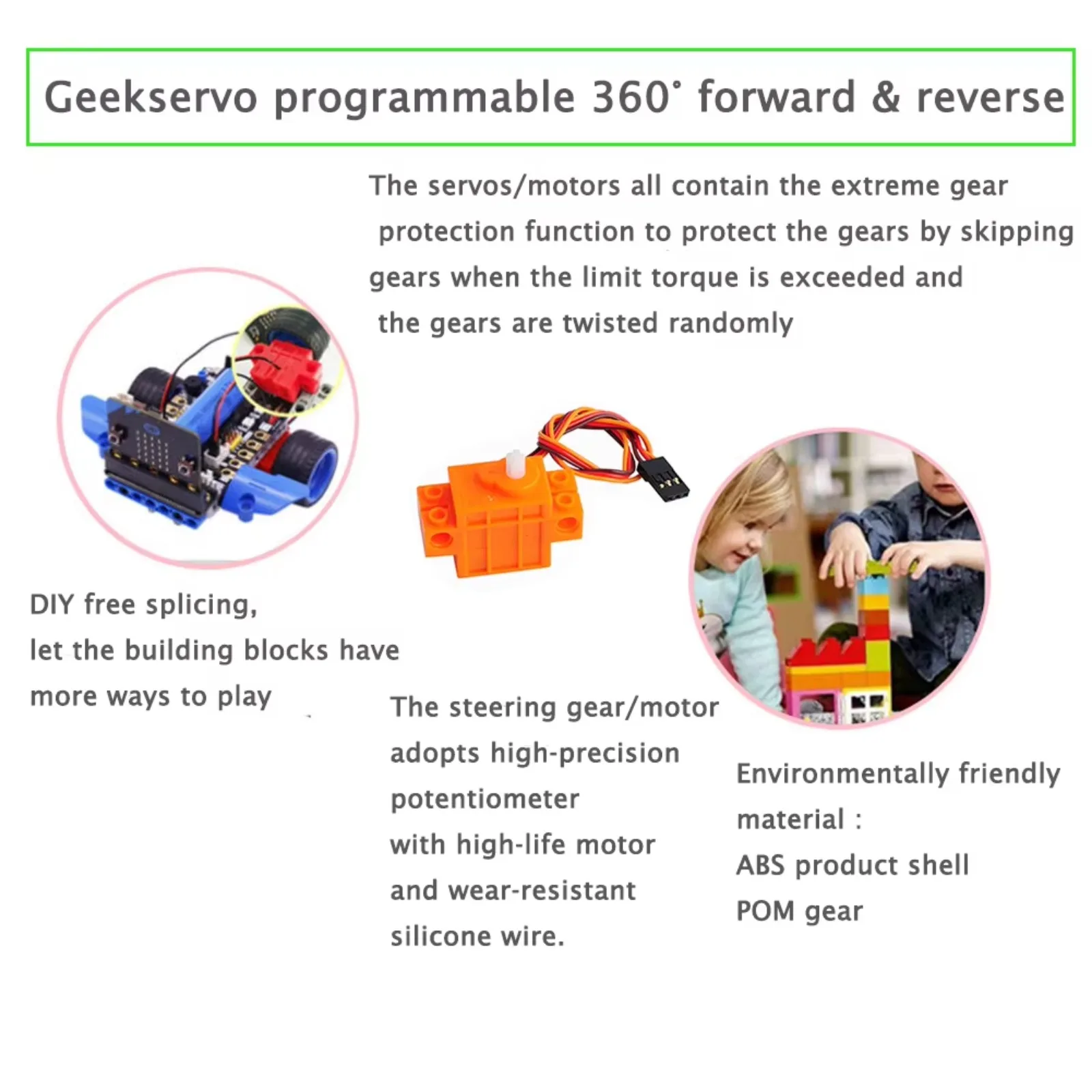 4pcs Geekservo 360 Degree Cont - Smart Home Micro Bit reseña y precio