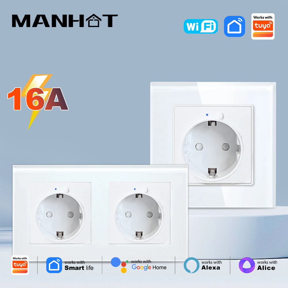 MANHOT WiFi Smart EU Wall Sock - Smart Home Energy App reseña y precio