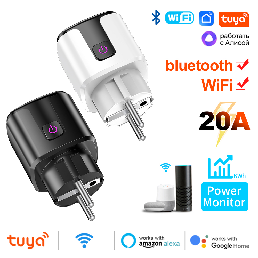 Tuya Smart 20A EU Plug WiFi+Bl - Smart Home Europe reseña y precio