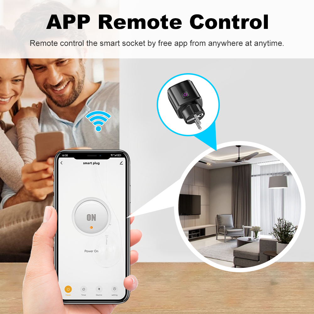Tuya Smart 20A EU Plug WiFi+Bl - Smart Home Europe reseña y precio