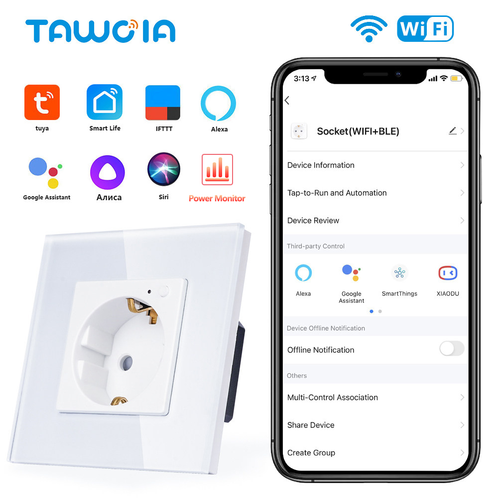 TAWOIA Wifi Wall Socket EU Sta - Smart Home Elements reseña y precio