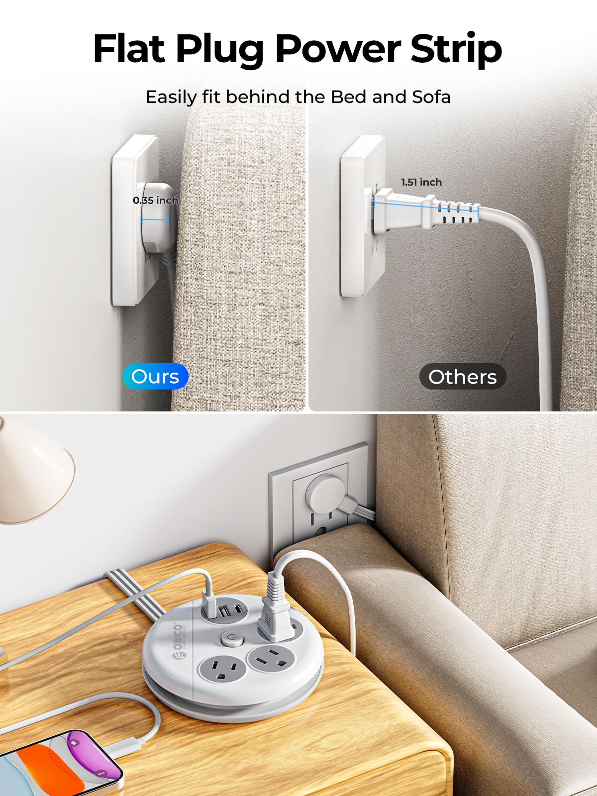 ORICO Power Strip Travel Adapt - Smart Power Strip reseña y precio