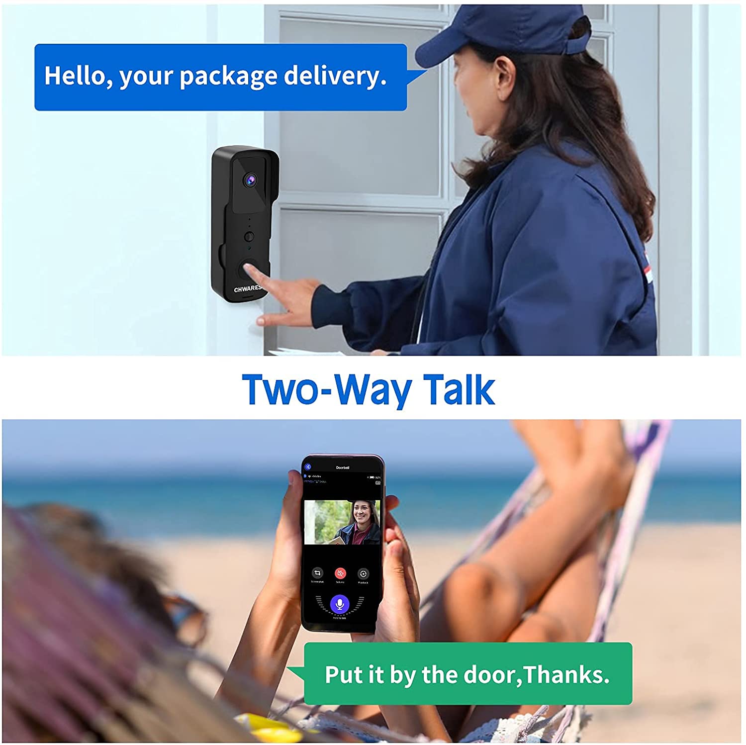 1080P WIFI Video Doorbell Tuya - Smart Home Video Doorbell Enhanced Security With Smart Doorbell reseña y precio