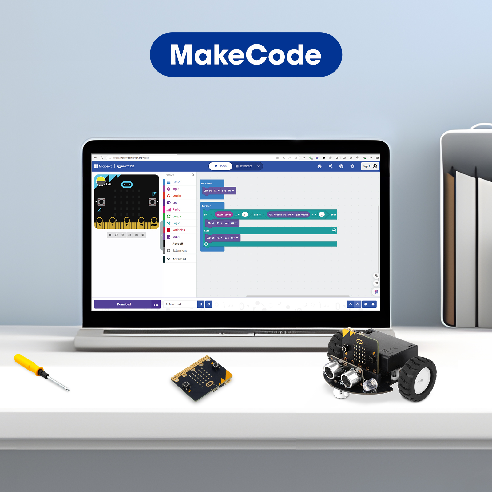 ACEBOTT Microbit Robot Footbal - Smart Home Micro Bit reseña y precio