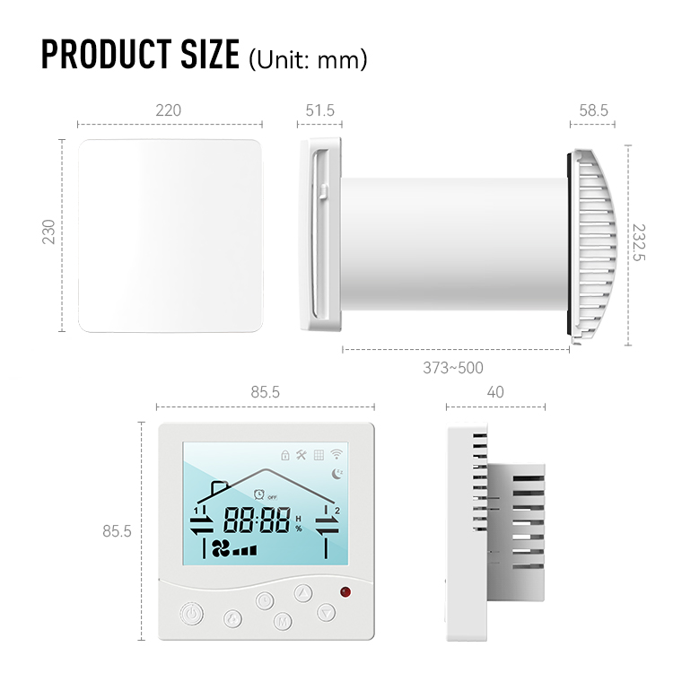 LCD Display Heat Recovery Vent - Smart Home Energy App reseña y precio