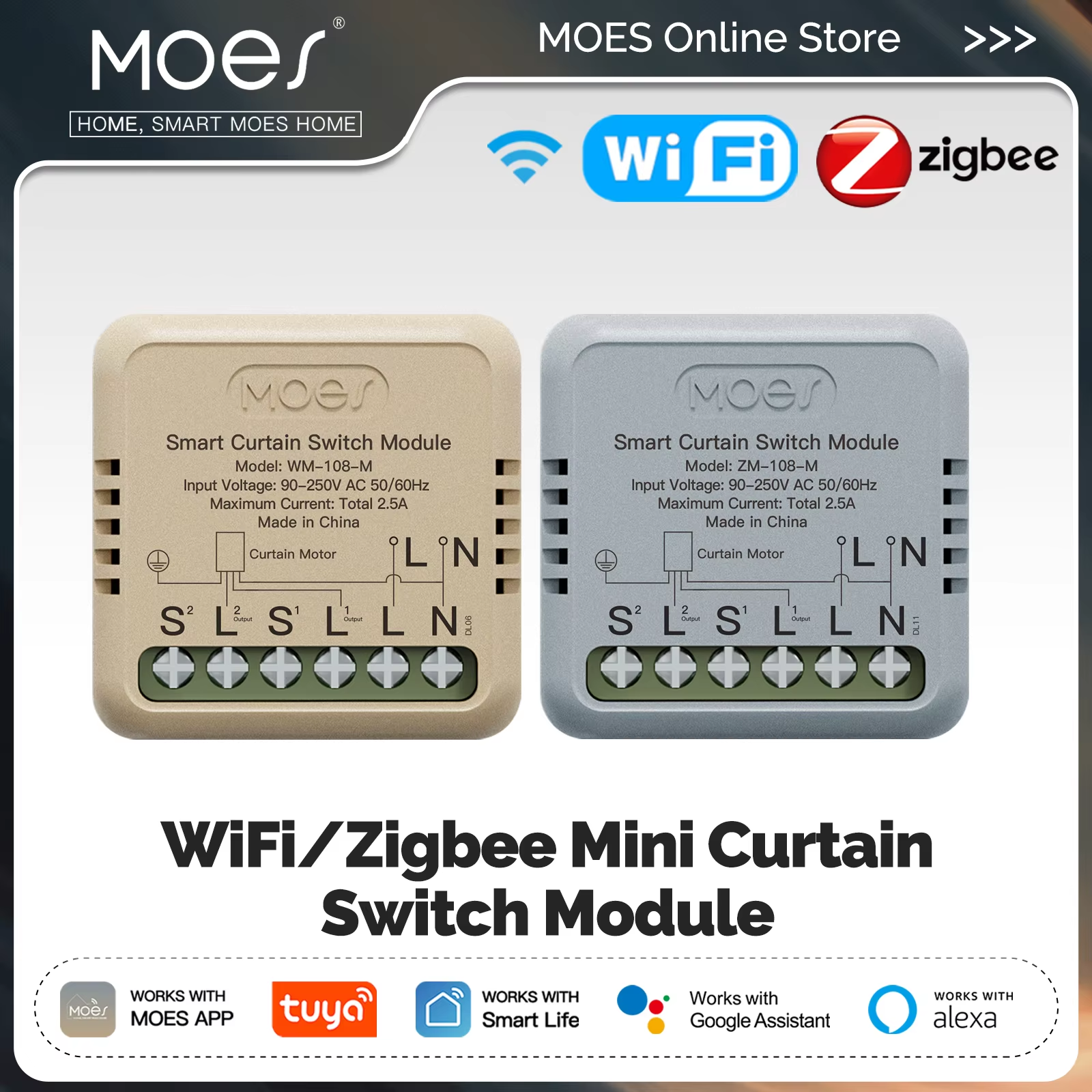MOES Tuya WiFi/ZigBee Smart Cu - Smart Home Simple reseña y precio