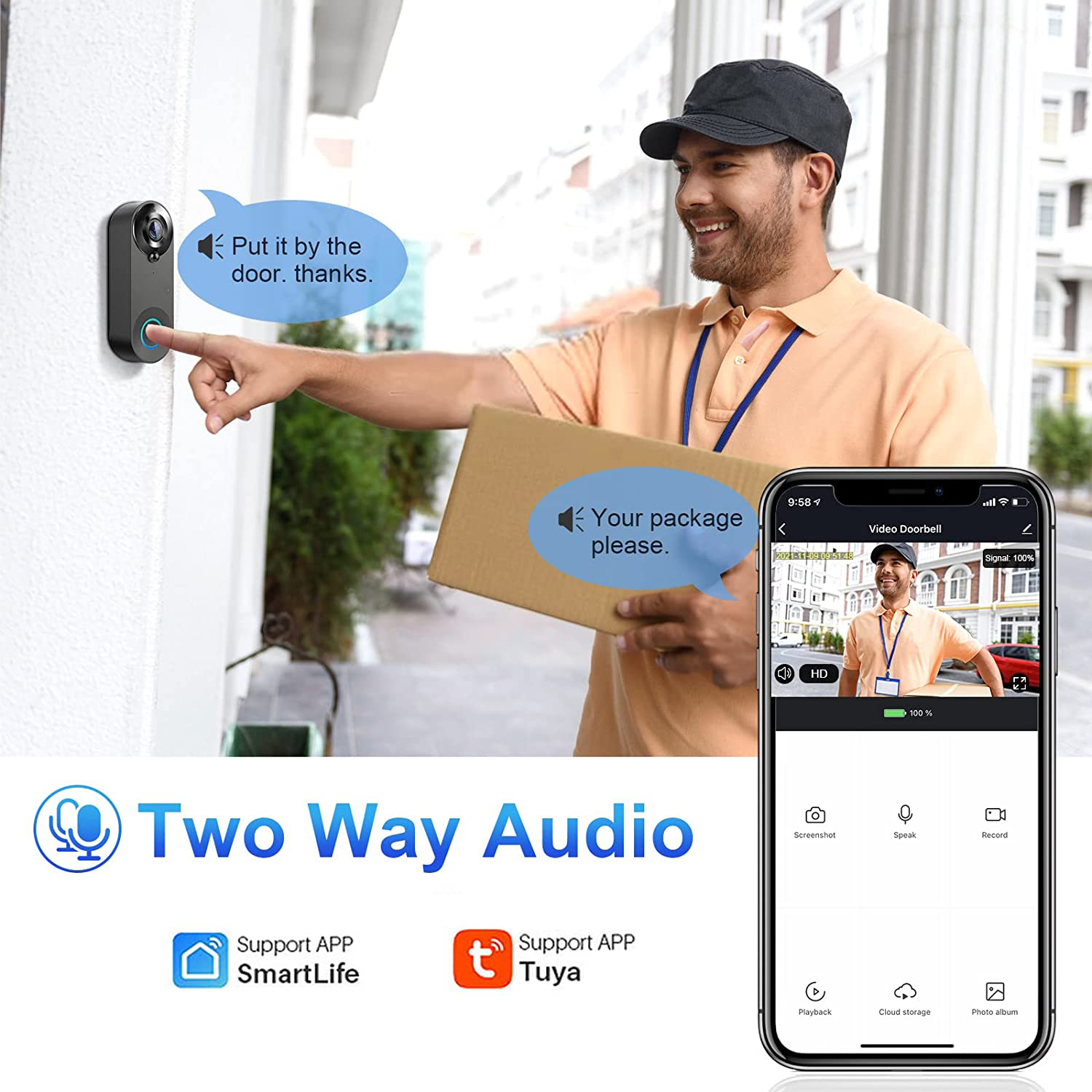 5G 2.4G WiFi Video Doorbell 10 - Smart Home Video Doorbell Enhanced Security With Smart Doorbell reseña y precio