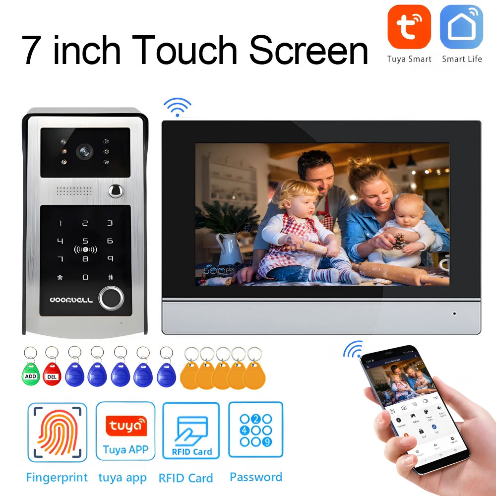 Wifi Tuya 7 Inch Touch Screen  - Smart Home Video Doorbell Enhanced Security With Smart Doorbell reseña y precio