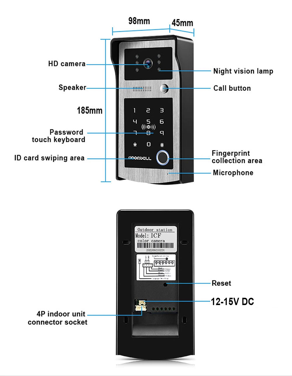 Wifi Tuya 7 Inch Touch Screen  - Smart Home Video Doorbell Enhanced Security With Smart Doorbell reseña y precio