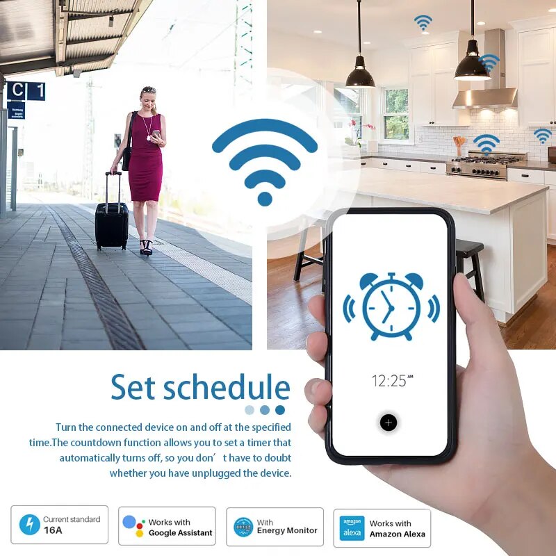 Tuya Wifi Smart Socket EU Plug - Smart Home Yandex reseña y precio