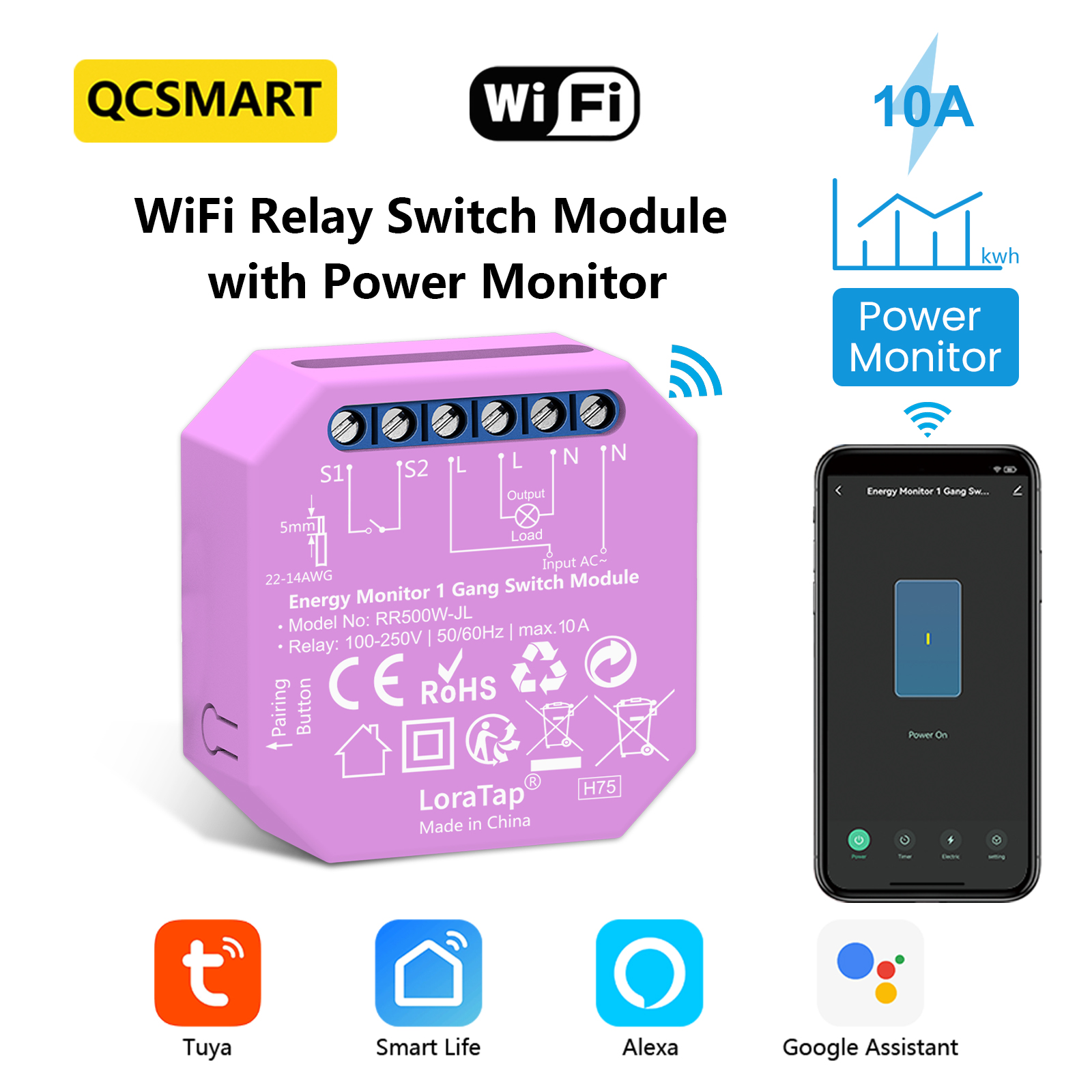 QCSMART Wireless Power Energy  - Smart Home Energy App reseña y precio