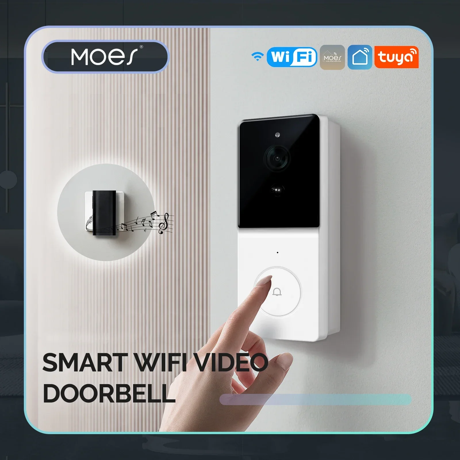 MOES Tuya Smart WiFi Video Doo - Smart Home Video Doorbell Enhanced Security With Smart Doorbell reseña y precio